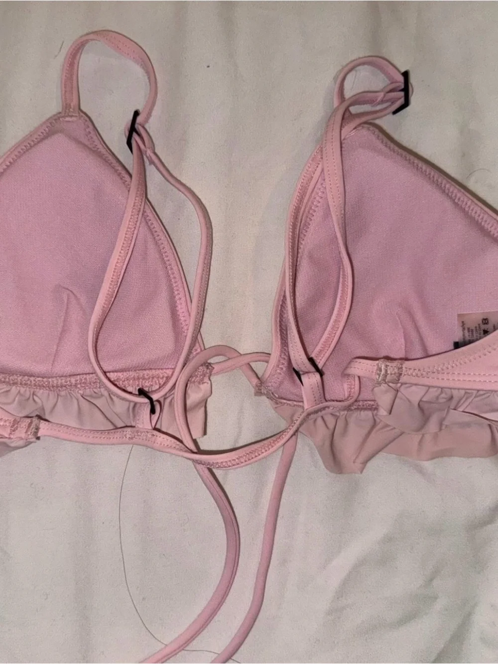 Kendall & Kylie Light Pink Ruffle Tie-Front Bikini